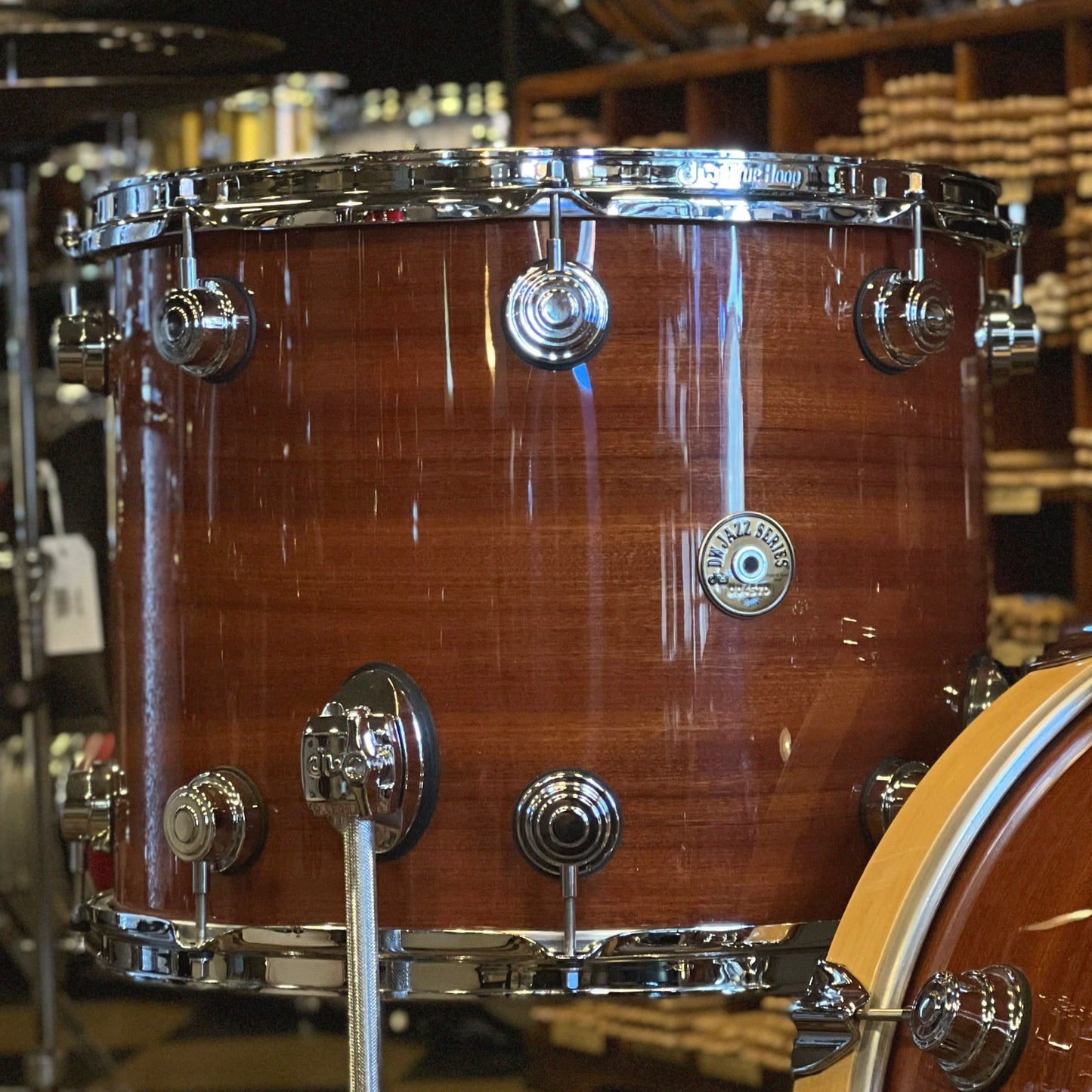 USED DW Jazz Series Drum Set in Mahogany Lacquer - 18x20, 8x10, 9x12, 13x16