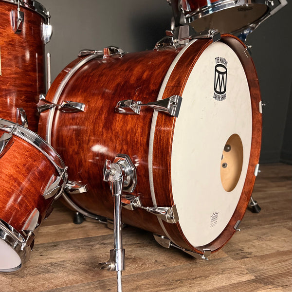 USED Modern Drum Shop Drum Set in Mahogany Stain - 14x20, 8x10, 8x12, 14x14