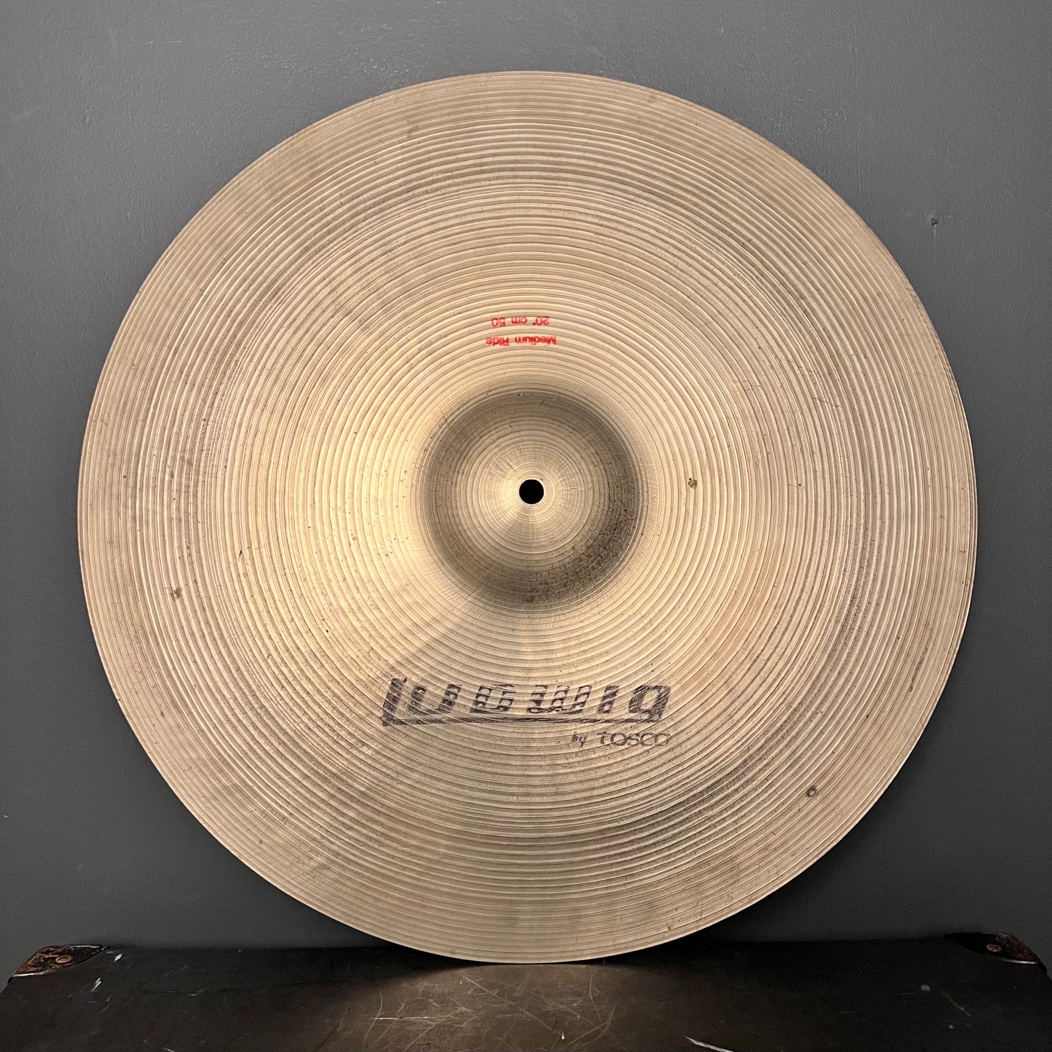 VINTAGE 1970's Tosco 20" Ludwig by Tosco Medium Ride Cymbal - 2263g