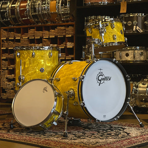 NEW Gretsch Catalina Club Bop Drum Set in Yellow Satin Flame - 14x18, 8x12, 14x14, 5x14