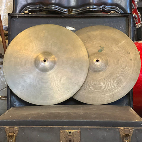 VINTAGE 1950's A. Zildjian 15" Hi-Hat Cymbals - 884/896g