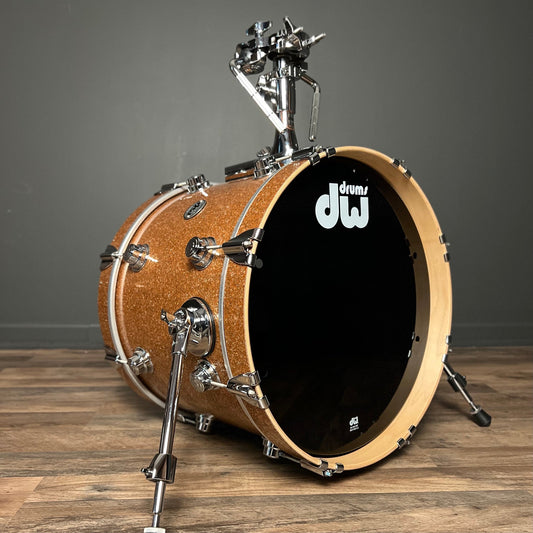 MINT DW Collector's Pure Maple 14x18 Bass Drum in Champagne Sparkle