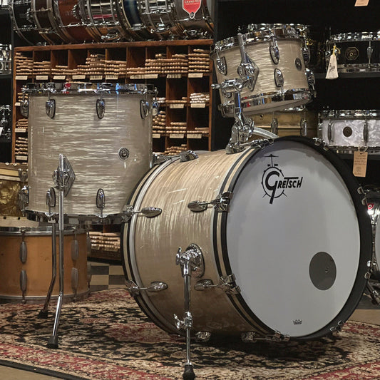 USED Gretsch Brooklyn Drum Set in Cream Oyster - 14x20, 7x10, 14x14