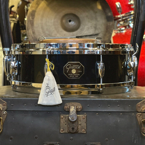 VINTAGE 1970's Gretsch 4.5x14 Vinyard Snare Drum in Black Nitron