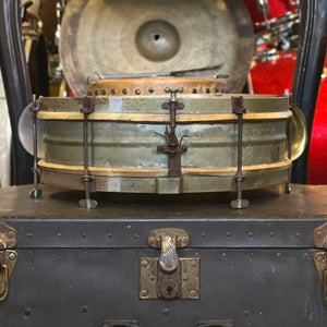 VINTAGE 1920's Leedy 3x13 Nickel over Brass Student Model Drum