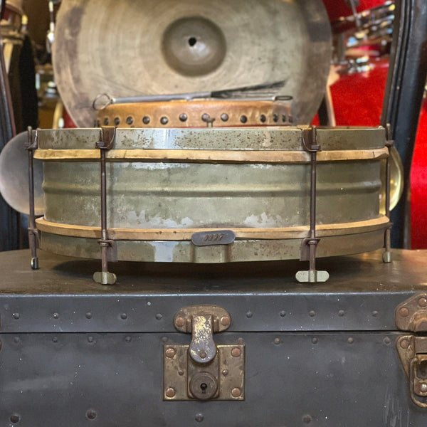 VINTAGE 1920's Leedy 3x13 Nickel over Brass Student Model Drum
