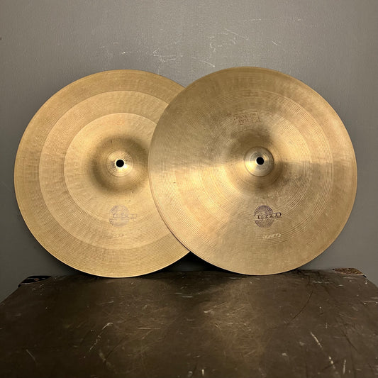 VINTAGE 1970's Tosco 14" Medium-Thin Hi-Hat Cymbals - 934/1128