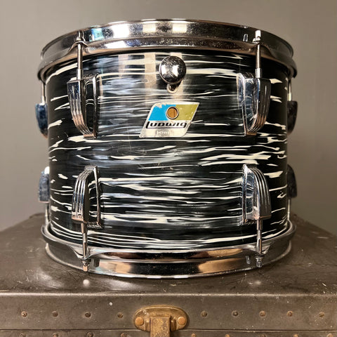 VINTAGE 1970's Ludwig 9x13 Tom in Black Oyster