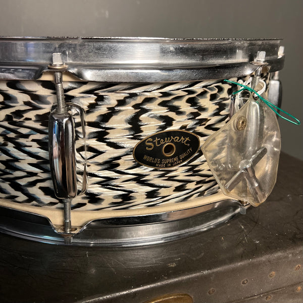 VINTAGE 1960's Stewart 5x14 Snare Drum in Black Onyx