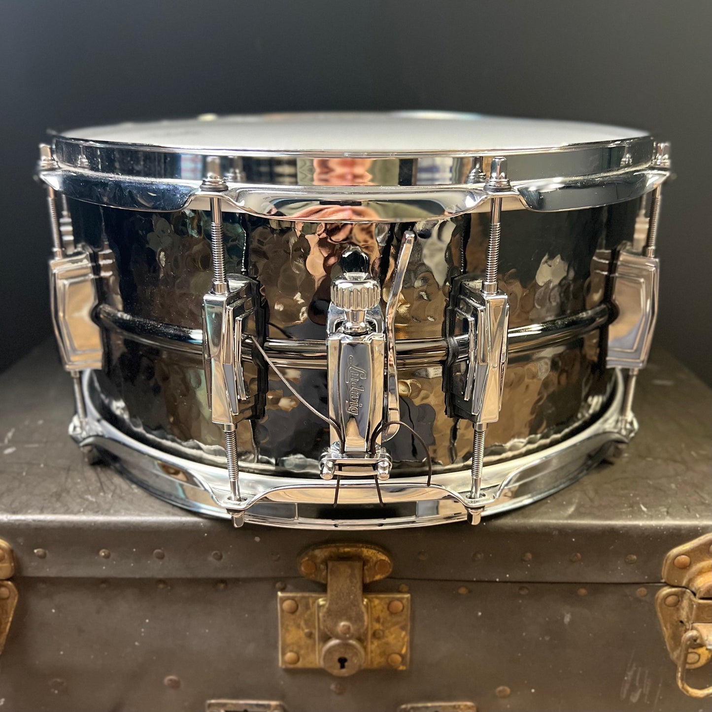 USED 2019 Ludwig 6.5x14 Hammered Black Beauty Snare Drum