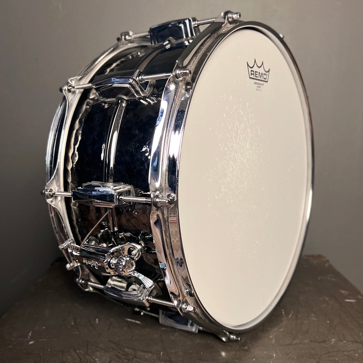 USED 2019 Ludwig 6.5x14 Hammered Black Beauty Snare Drum