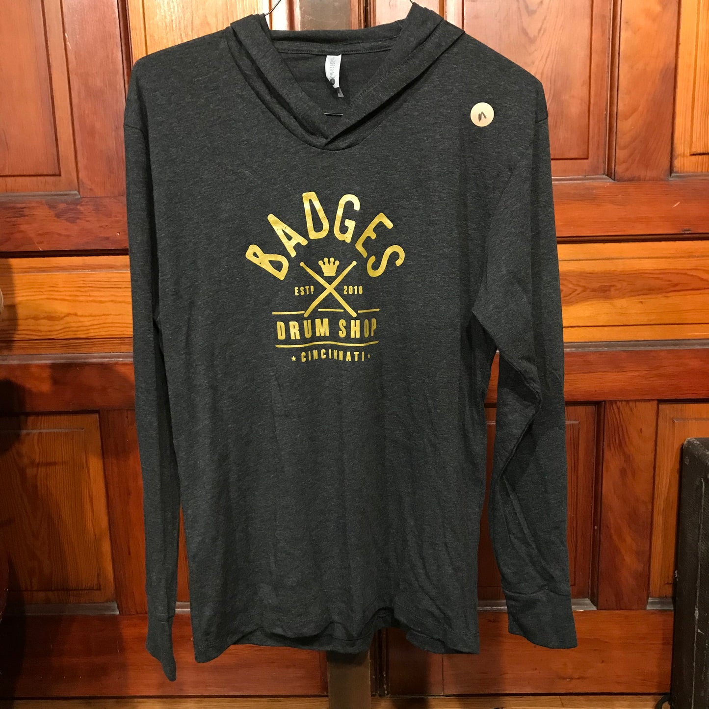 Badges Drum Shop Hooded T-Shirt