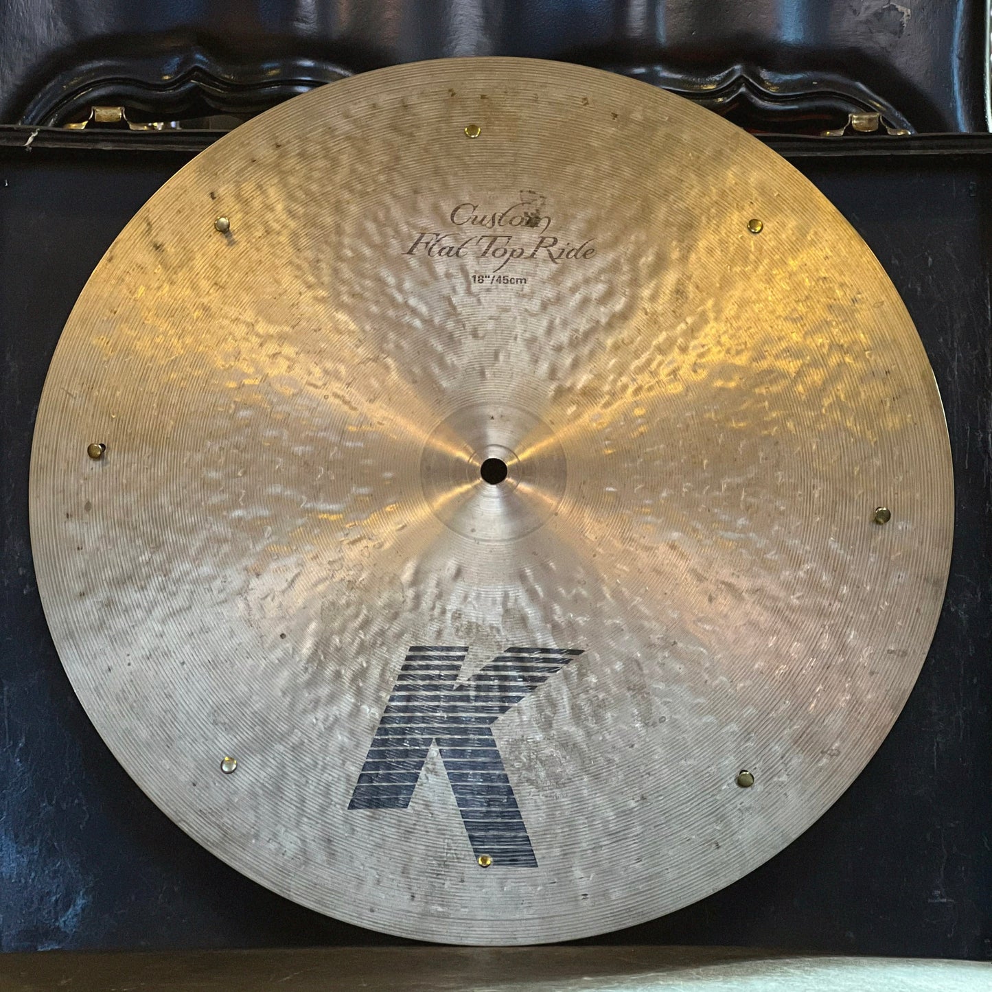 USED Zildjian 18" K Custom Flat Top Ride Cymbal w/ 8 Rivets - 1654g