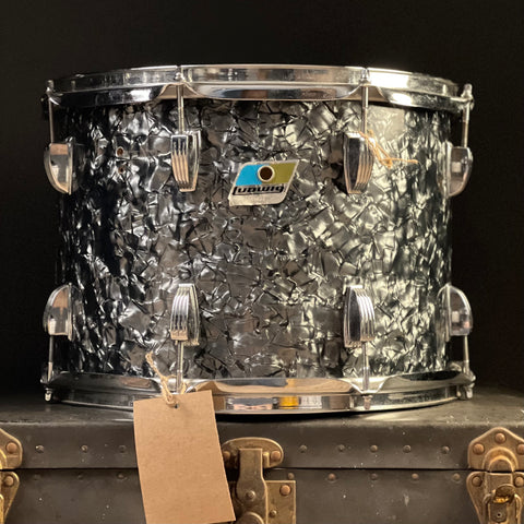 VINTAGE 1970's Ludwig 10x14 Tom in Black Diamond