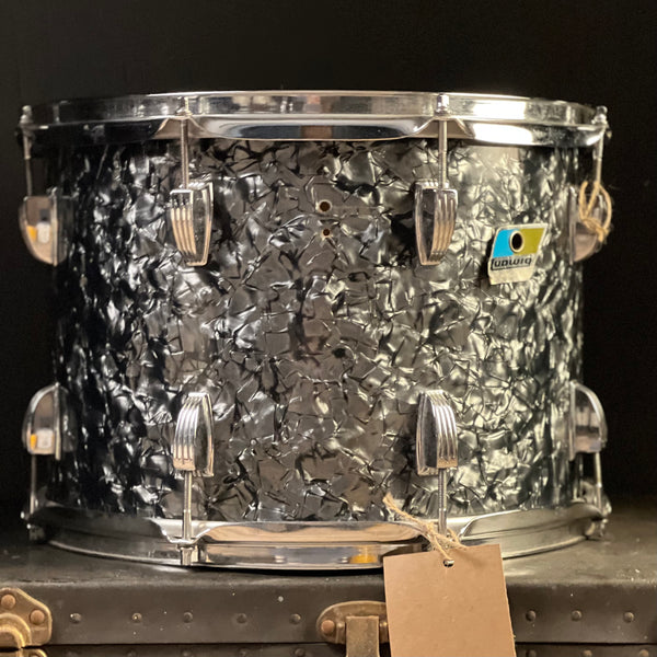 VINTAGE 1970's Ludwig 10x14 Tom in Black Diamond