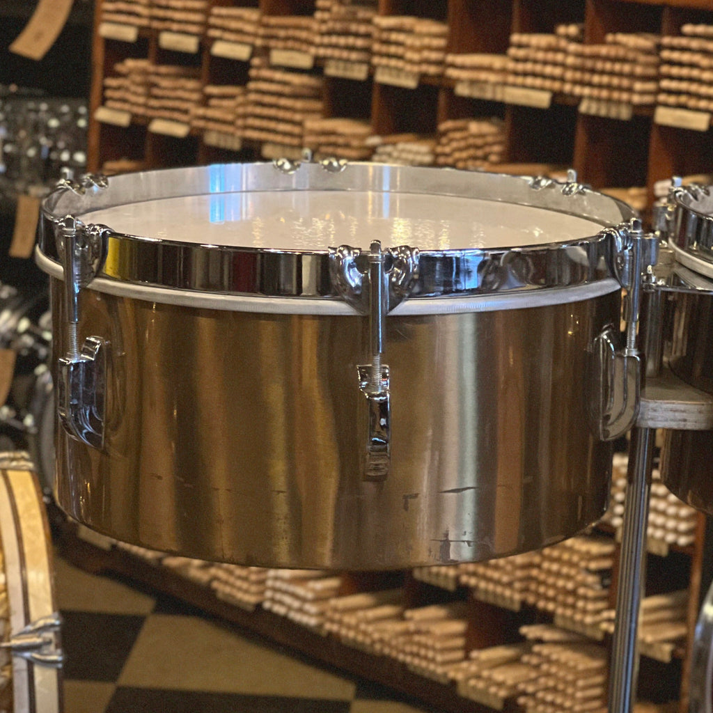 VINTAGE 1950's-1960's Slingerleedy Brass Timbales - 13