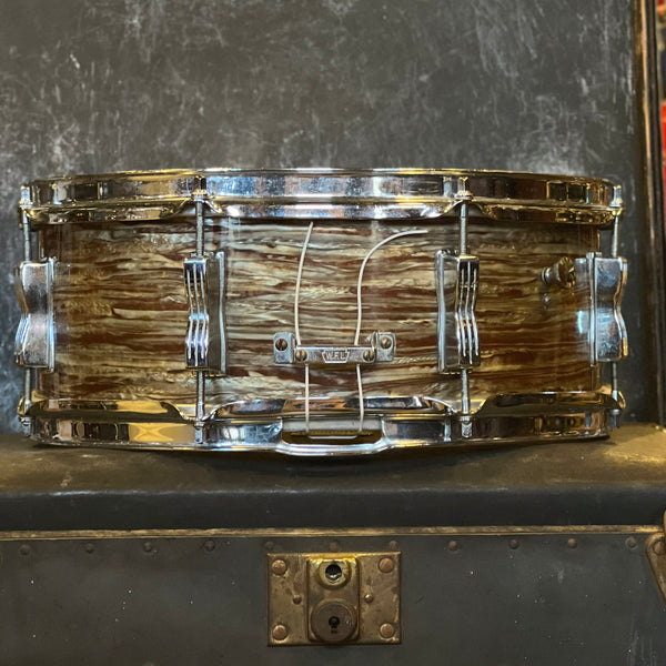 VINTAGE 1958-1961 Ludwig All Original Transition-Pre-Serial Pink Oyster Pearl Downbeat Outfit w/ Matching Jazz Festival - 14x20, 8x12, 14x14, & 5.5x14