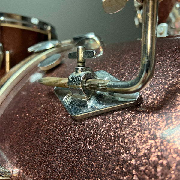 VINTAGE 1960's Gretsch Round Badge "Progressive Jazz" Outfit in Burgundy Sparkle - 14x20, 8x12, 14x14, & 5x14