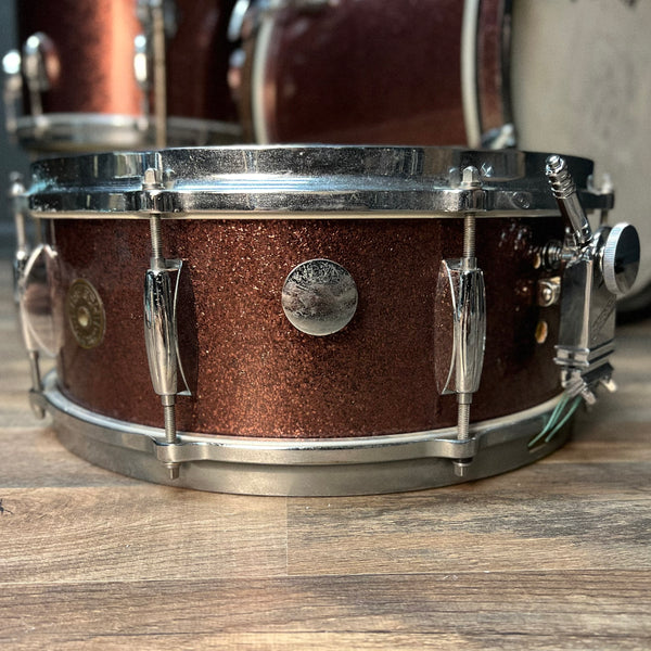 VINTAGE 1960's Gretsch Round Badge "Progressive Jazz" Outfit in Burgundy Sparkle - 14x20, 8x12, 14x14, & 5x14