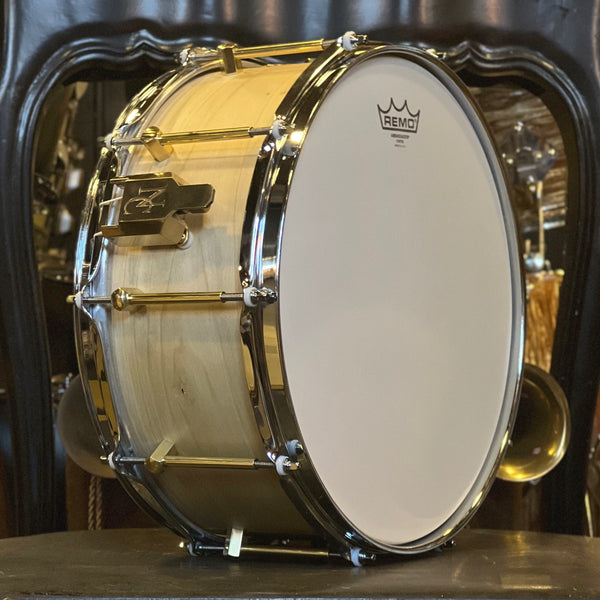 NEW Noble & Cooley 6x14 Solid Shell Classic Tulip Snare Drum in Satin Natural Tulip