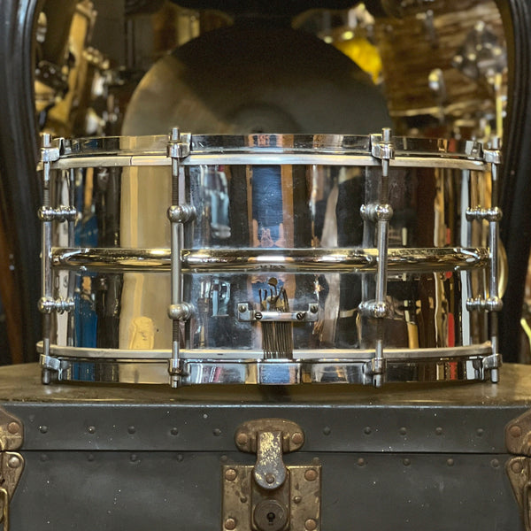 VINTAGE 1930's Carlton 6.5x14 "Standard" Brass Snare Drum
