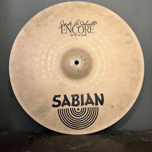 USED Sabian 16" Jack DeJohnette Encore Crash Cymbal - 962g