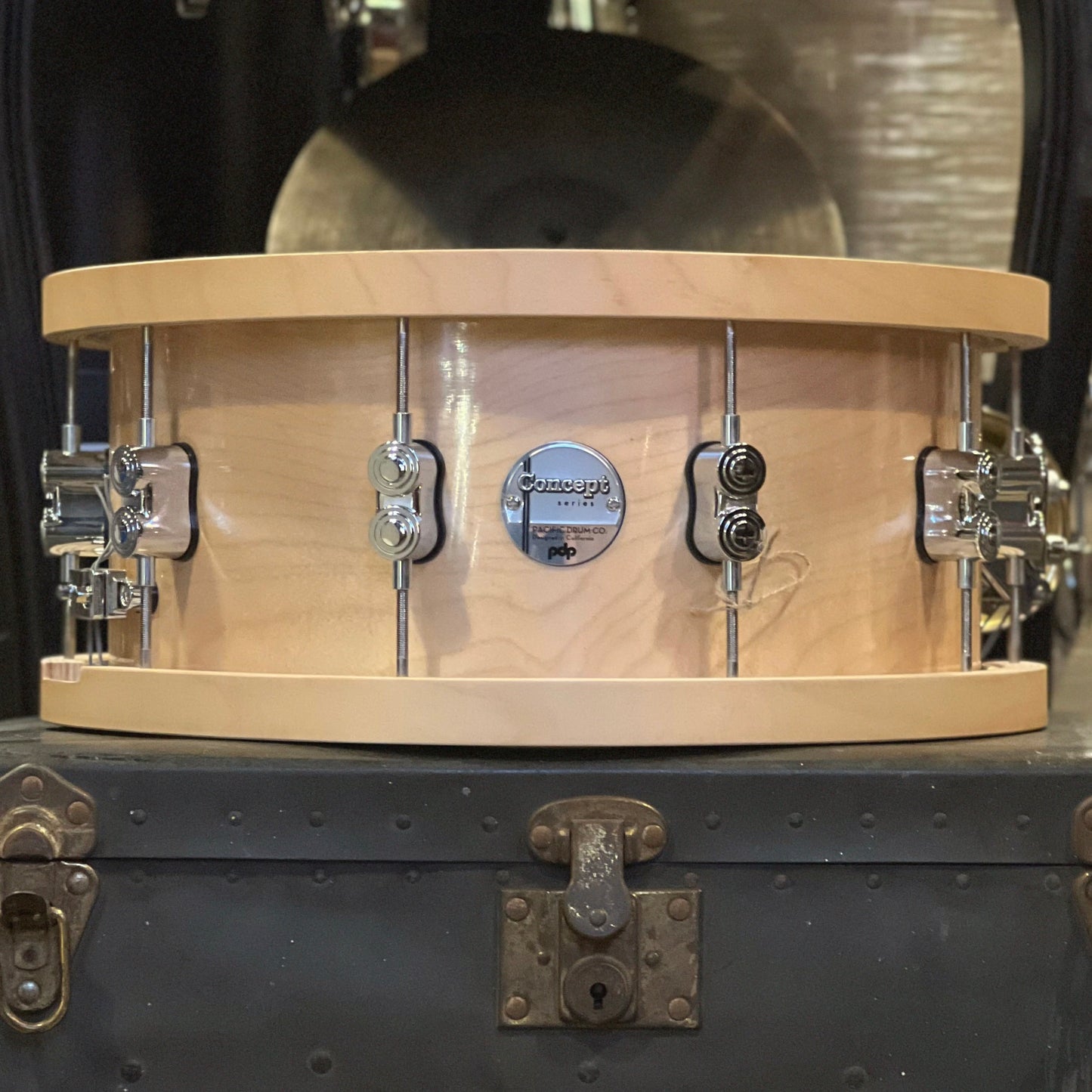 NEW PDP 6.5x14 20-Ply Maple Snare with Thick Wood Hoops in Natural Maple