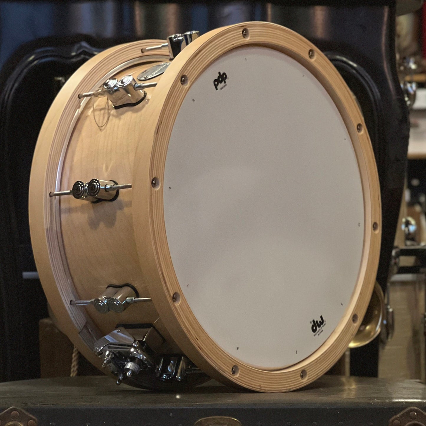 NEW PDP 6.5x14 20-Ply Maple Snare with Thick Wood Hoops in Natural Maple