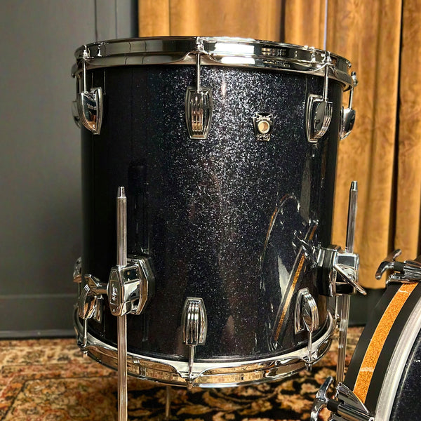 NEW Ludwig Classic Oak "Jazzette" Outfit in Black Sparkle - 12x18, 8x12, 14x14