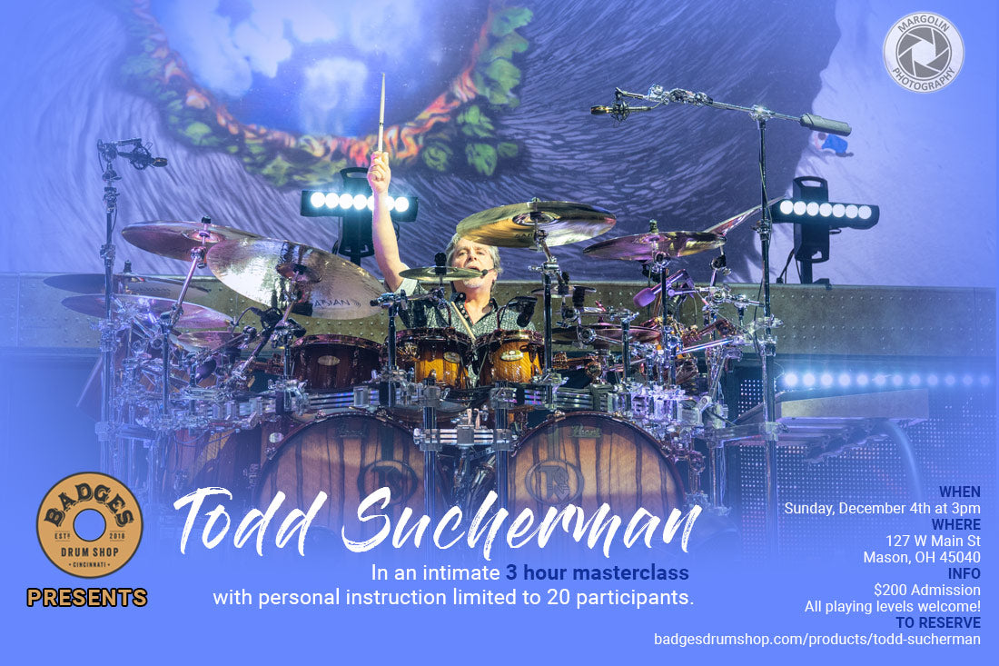 TODD SUCHERMAN Masterclass at Badges Drum Shop